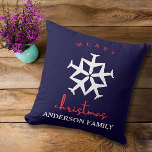Coussin Flocon d'avion de Noël Photo drôle d'aviation