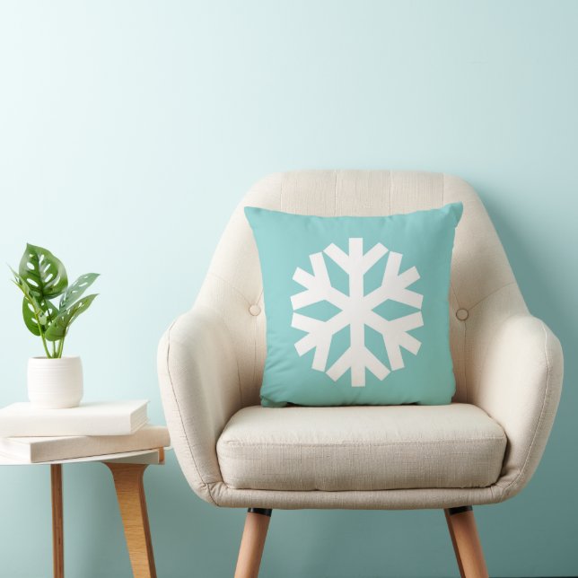 Coussin Flocon de neige bleu (Chaise)