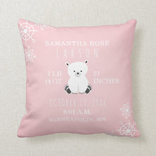 Coussin Flocon de neige de l'ours polaire Statistiques de