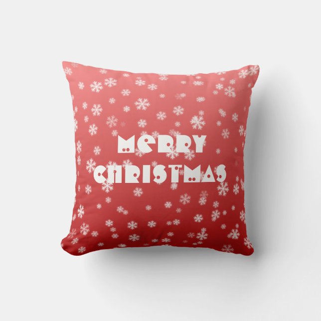 Coussin Flocon de neige de Noël (Recto)