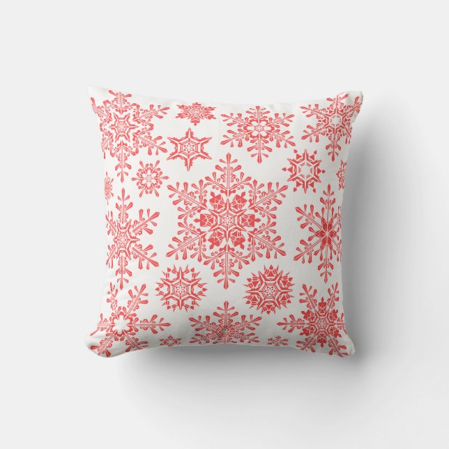 Coussin Flocon de neige de Noël (Recto)