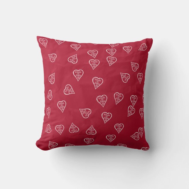 Coussin Flocon de neige décoratif arrière - plan rouge (Recto)