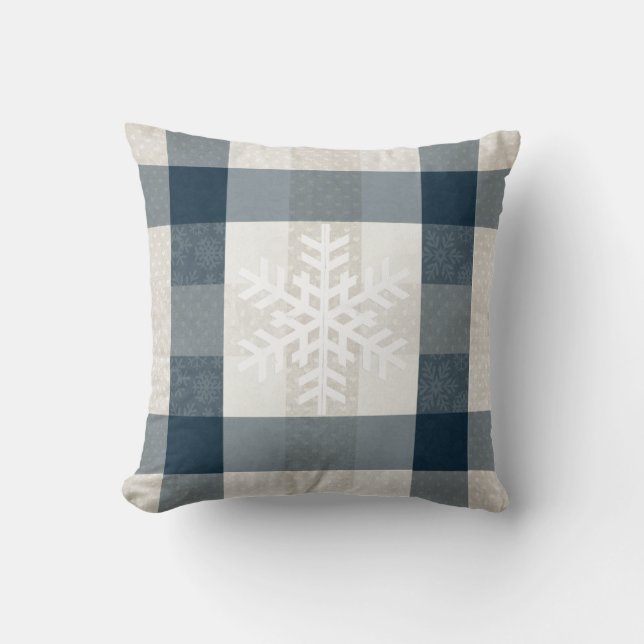 Coussin Flocon de neige d'hiver Plaid Favoris choses Crème (Recto)