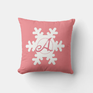 Coussin flocon de neige personnalisé