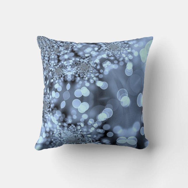 Coussin Flocon de neige Silvery Blue (Verso)