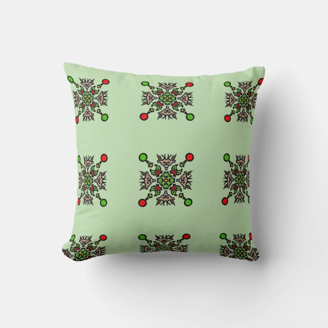 Coussin Flocon de Noël Mandala (Recto)