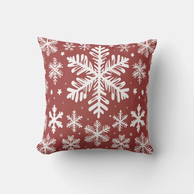 Coussin Flocons de neige  (Recto)