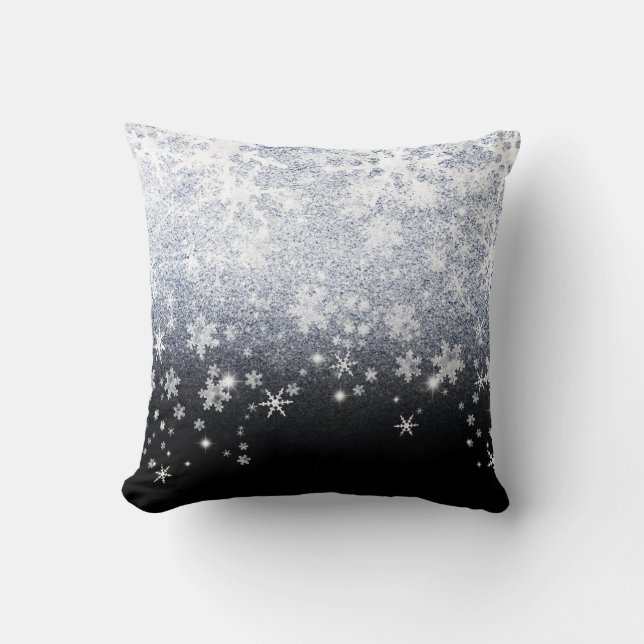 Coussin Flocons de neige de Xmas Crackled Ice (Recto)