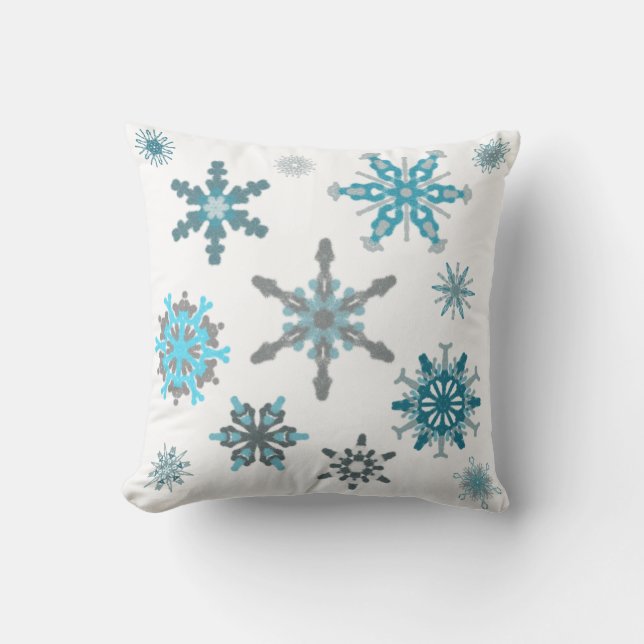 Coussin Flocons de neige givrés (Recto)