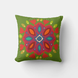 Coussin FLOR XL vert simple