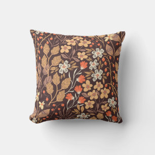 Coussin Flora d'automne : Vintage Motif sans couture