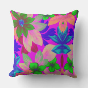 Coussin Floral1i3 Tropical Print en couleurs vives