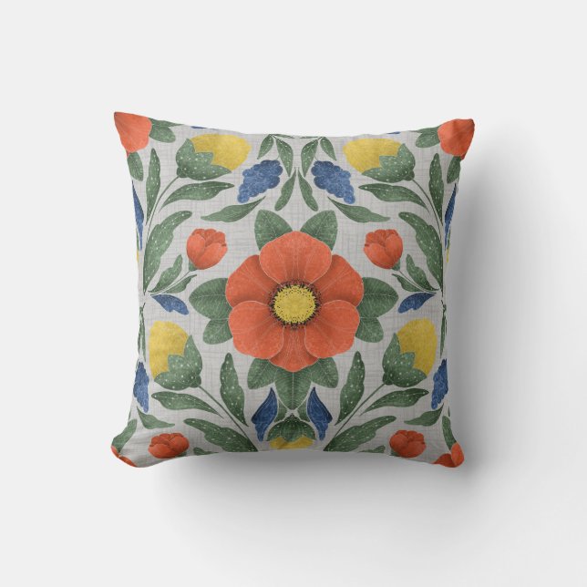 Coussin Floral Art Folk (Recto)