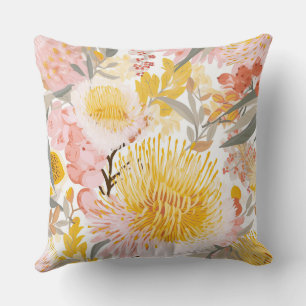 Coussin Floral Banksia d'or