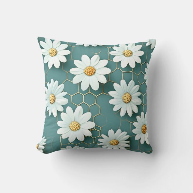 Coussin floral blanc (Recto)
