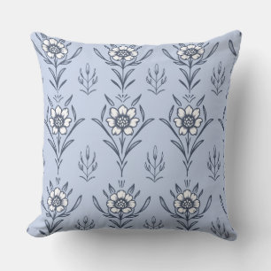 Coussin Floral bleu