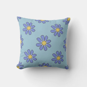 Coussin Floral bleu