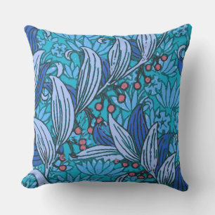 Coussin Floral bleu ancien Boho moderne