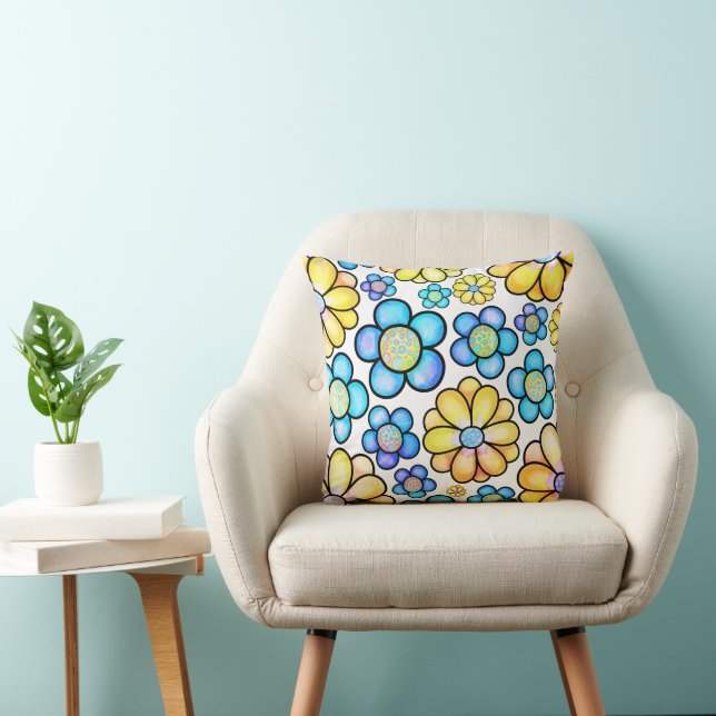 Coussin Floral Bloom 16x16 (Chaise)