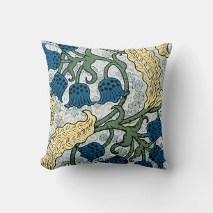Coussin Floral Blue Flowers Lily Valley Répétition