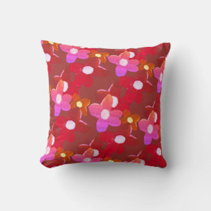 Coussin Floral bohème rétro
