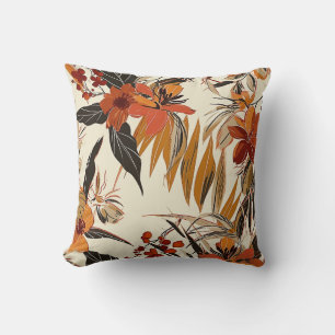 Coussin Floral Boho Batik Motif rétro