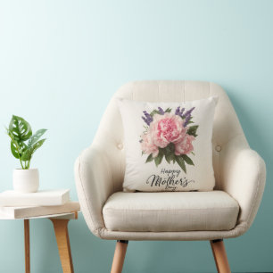 Coussin Floral "Bonne fête des mères" Salutation