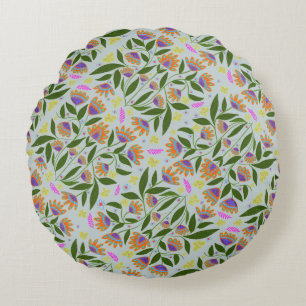 Coussin floral & botanique Bleu oeuf de canard