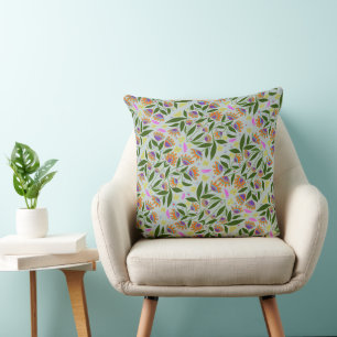 Coussin floral & botanique Bleu oeuf de canard