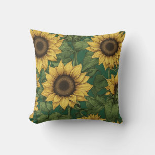 Coussin Floral Botanique Vintage pour Ferme de Cha