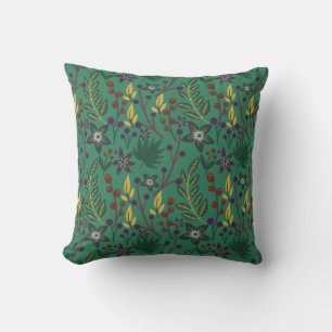 Coussin Floral continu fleurs motif vert arrière - plan