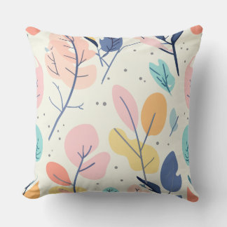 Coussin floral couleur pastel