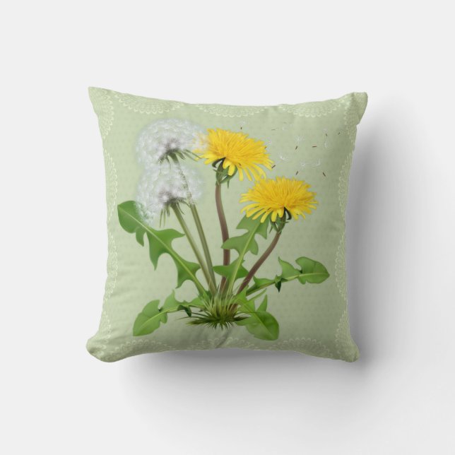 Coussin floral Dandelion (Recto)