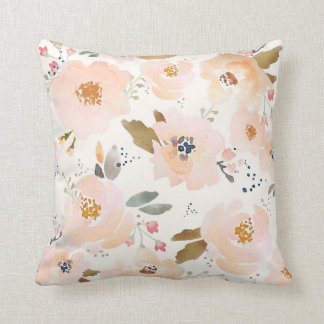 Coussin floral de bébé couleur pêche de fleur