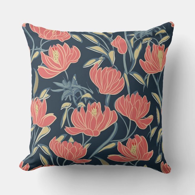 Coussin Floral de Coral Breeze (Recto)