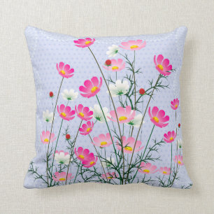 Coussin floral de cosmos