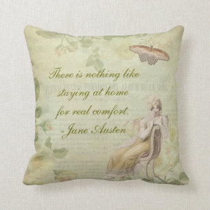 Coussin floral de Jane Austen