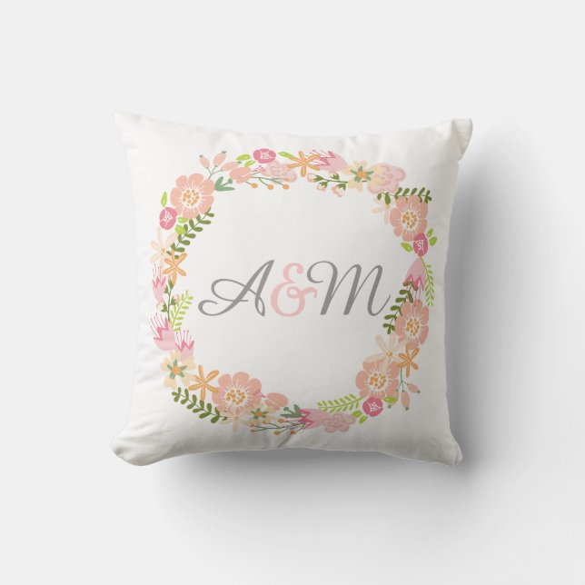 Coussin floral de monogramme (Recto)