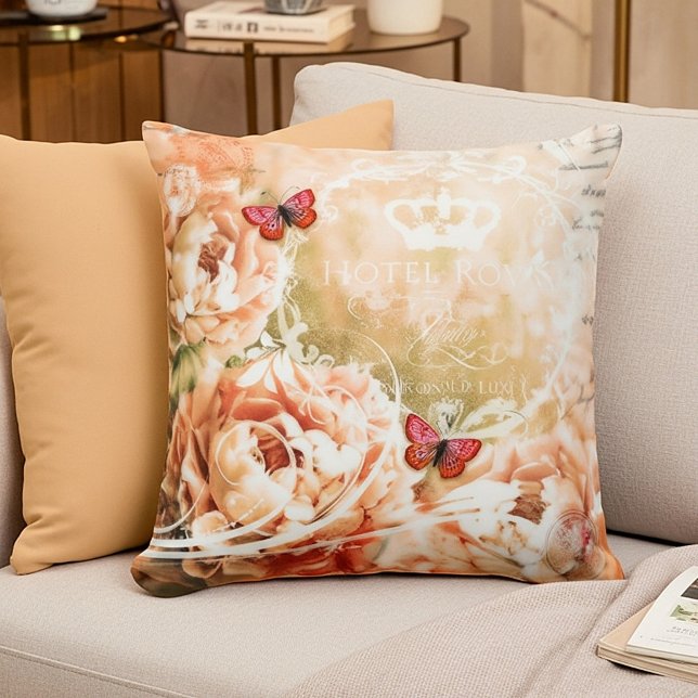 Coussin Floral de pêche doux (Créateur téléchargé)