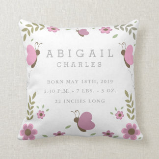 Coussin floral de pépinière de stat de bébé de