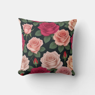 Coussin Floral Design Rose Simple Belle