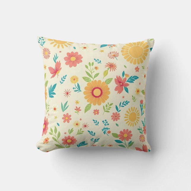 Coussin Floral d'Été  (Recto)