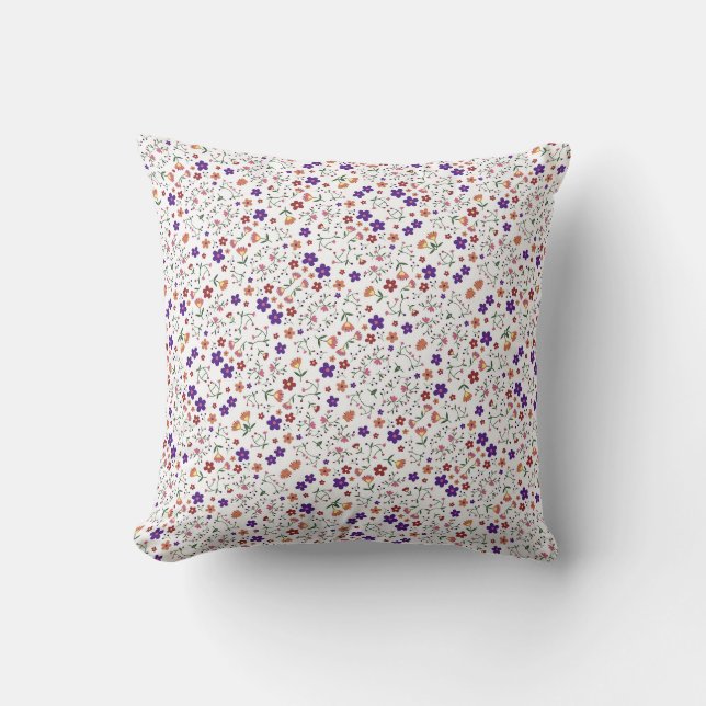 Coussin Floral Diagonal Motif Pays Cute (Recto)