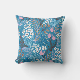 Coussin Floral Ditzy : Design Vintage de printemps.
