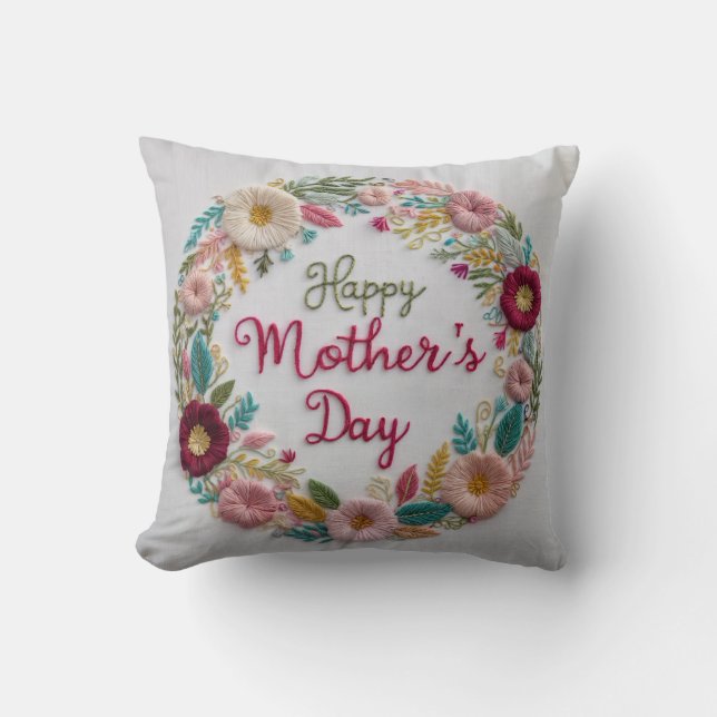 Coussin Floral Elégance Fête des Mères Jouer l'oreiller :  (Recto)