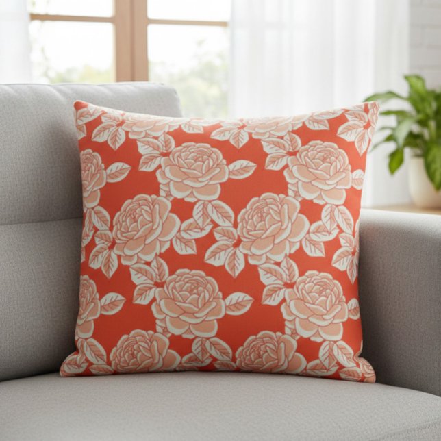 Coussin Floral Élégant au Charme Vintage (Créateur téléchargé)