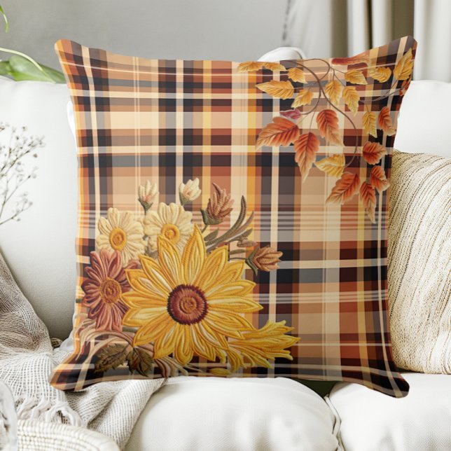 Coussin Floral emprunsa de caída personalizada (Créateur téléchargé)