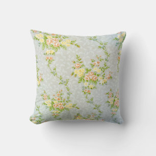 Coussin Floral et Vin victorien