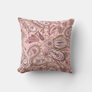 Coussin Floral Ethnique : Design Oriental Paisley.