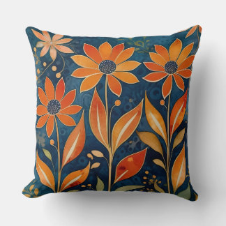 Coussin Floral Golden Twilight